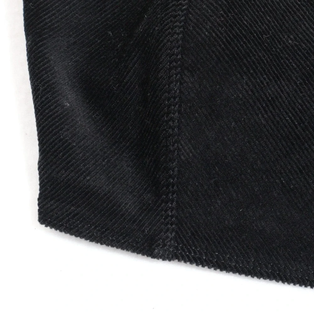 Alo Yoga Crop Top Corduroy Ribbed Athleisure Black Women M EUC